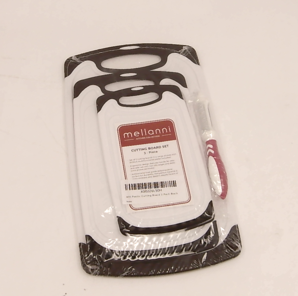 Cutting Board Set 3 piece Black