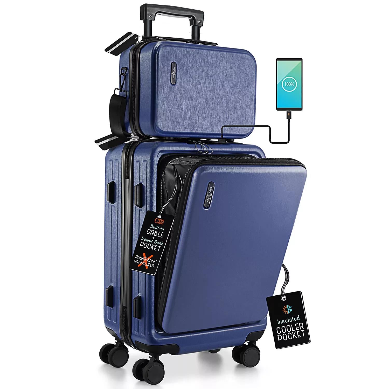 Travel Arim 2-Piece Hard Carry-On Navy