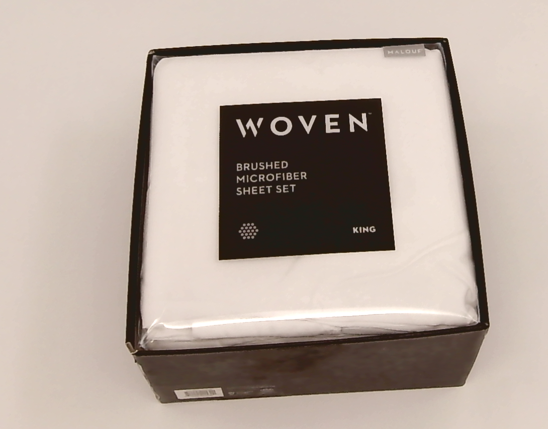 Malouf Woven Brushed Microfiber Sheet Set White king