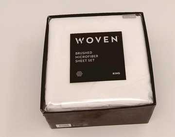 Malouf Woven Brushed Microfiber Sheet Set White king