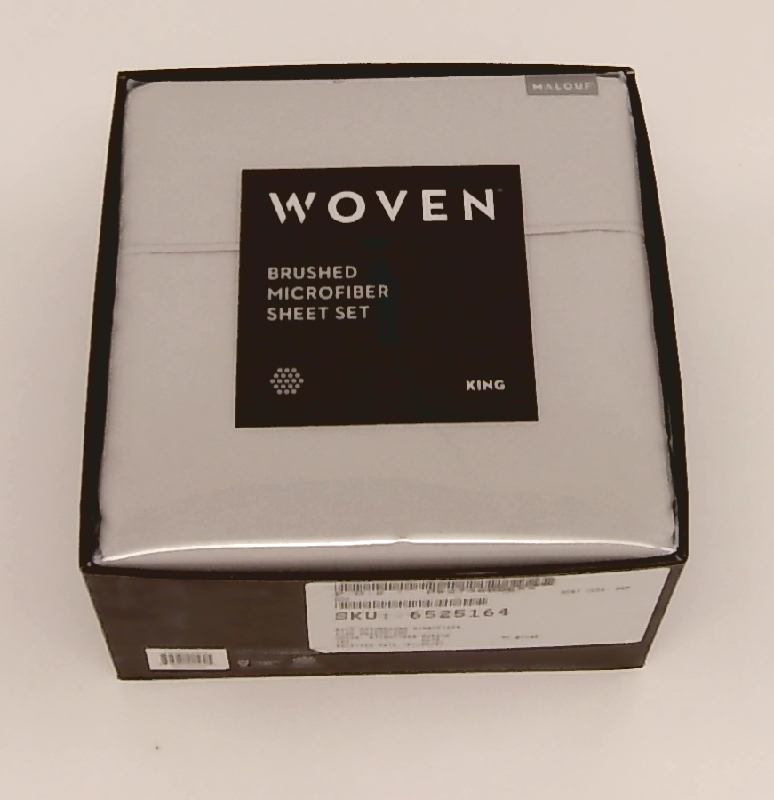 Malouf Woven Brushed Microfiber Sheet Set Ash King