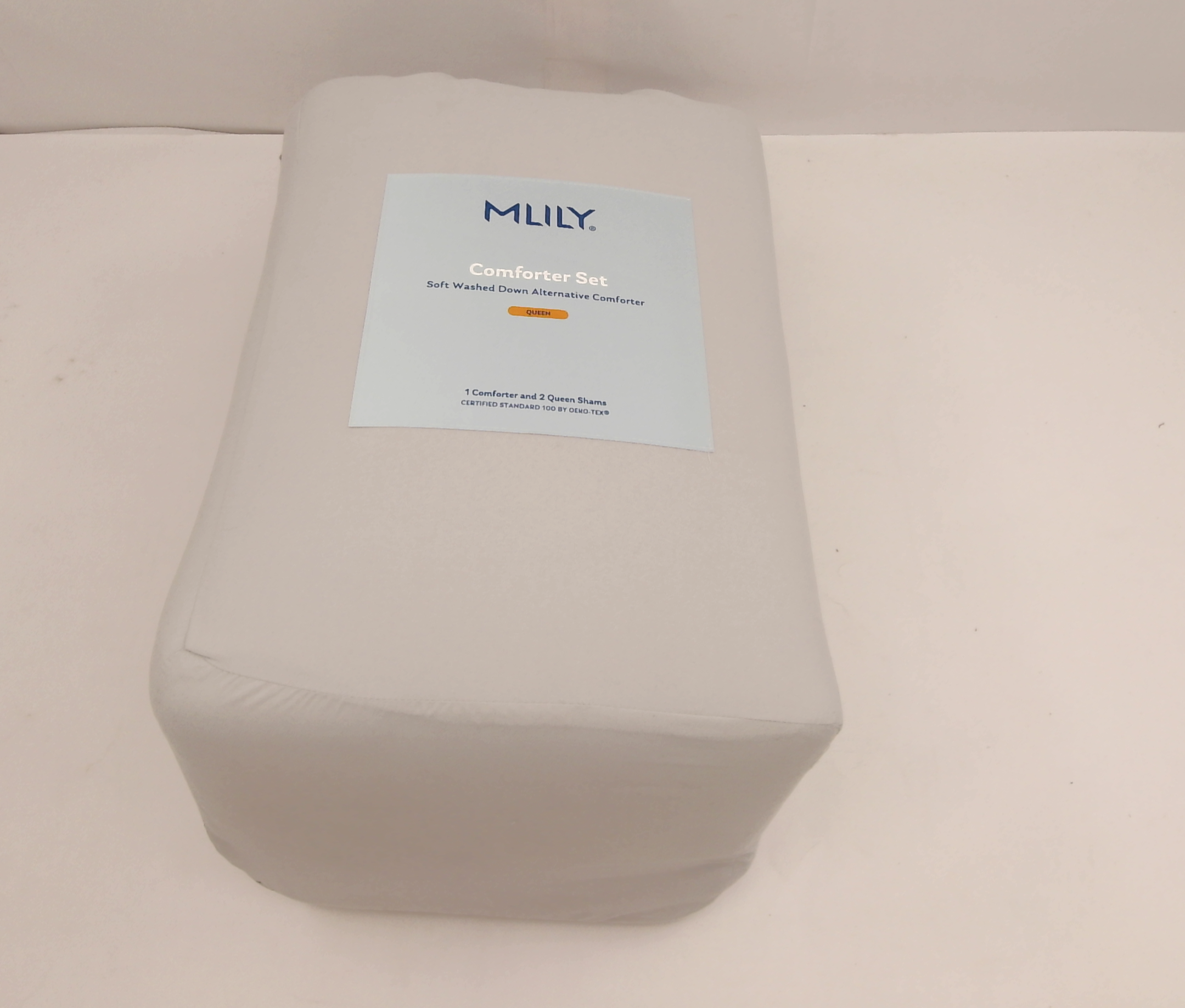 MLILY Comforter Set Soft Washed Down Alternative Comforter Queen