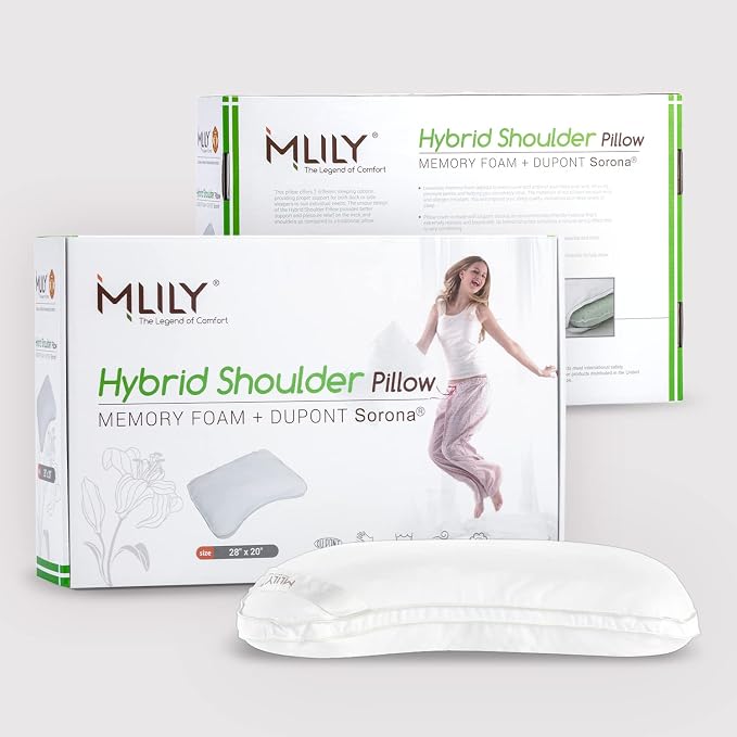 MLILY Hybrid Shoulder Pillow Memory Foam + Dupont Sorona