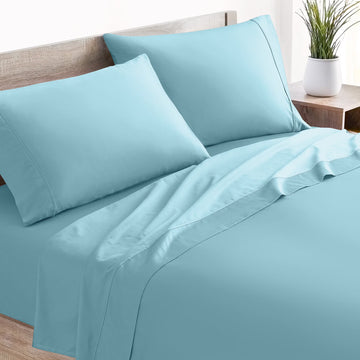 Mellanni Stripped Light Blue King Sheet