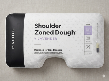 Malouf Shoulder Zoned Dough™ + Lavender Memory Foam Pillow