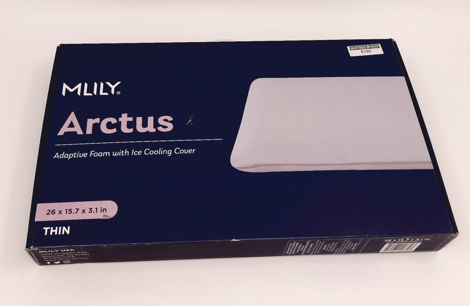 MLILY Adaptive foam with Ice Cooling Cover Thin Pillow