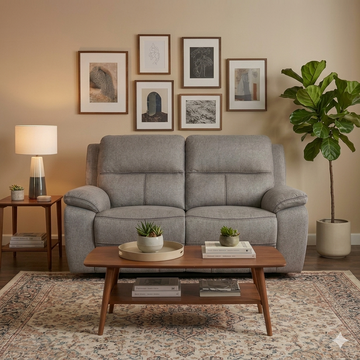 Fabric Power Reclining Sofa with Dual Recliners