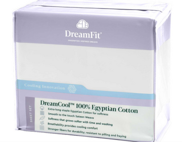 DreamFit DreamCool Egyptian Cotton Snowflake King Sheet Set