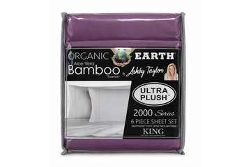 Organic Bamboo Ultra Plush 6-Piece King Sheet Set – Plum Purple