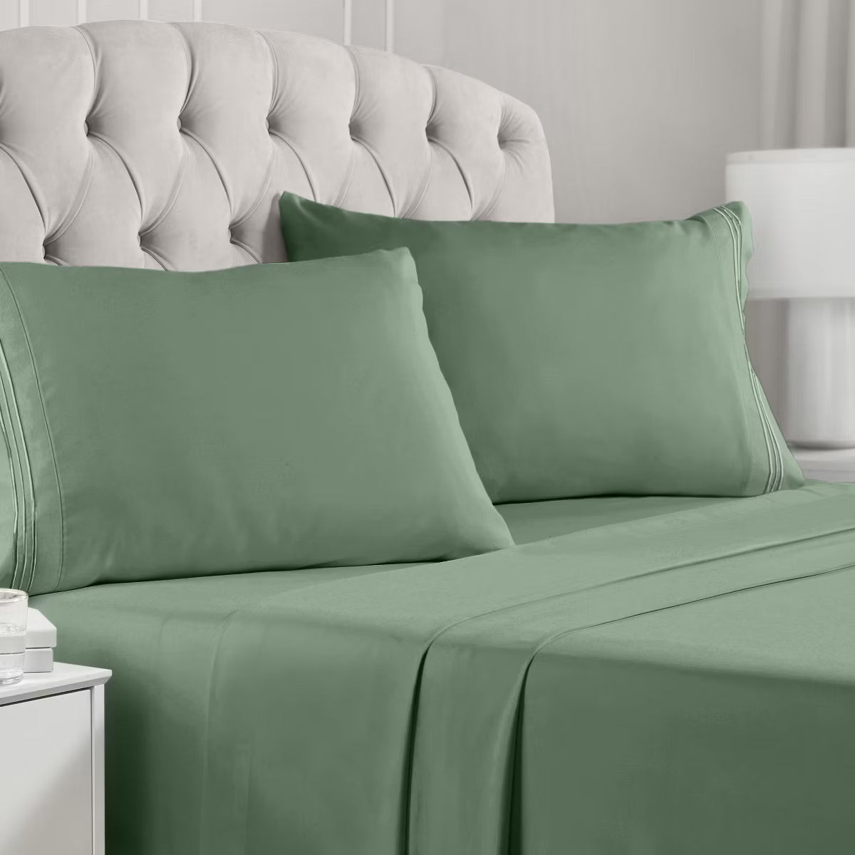 Mellanni Cal King Bed Sheets Green