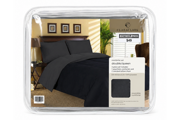 Clara Clark 3-Piece Reversible Comforter Set – Soft Microfiber Bedding (Double/Queen)