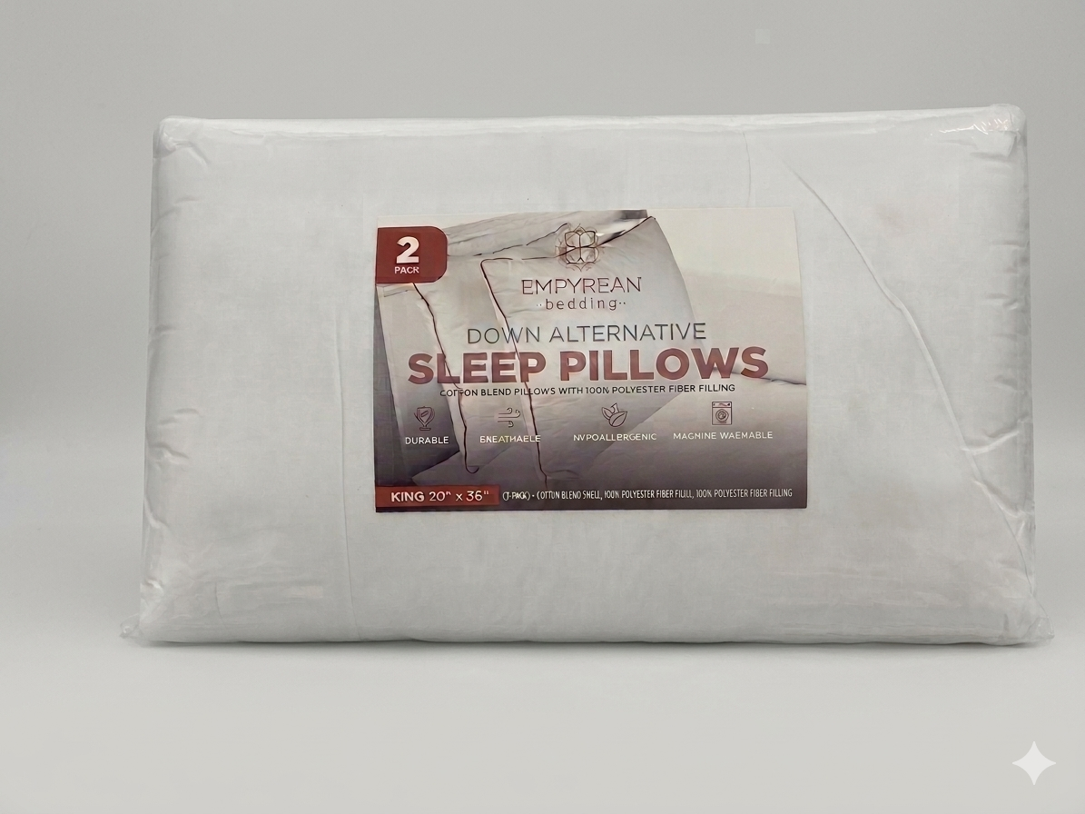 Empyrean Bedding Premium King Down Alternative Sleep Pillows (2-Pack)
