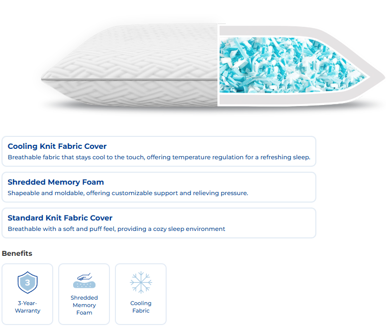 MLILY Essential Shredded Pillow