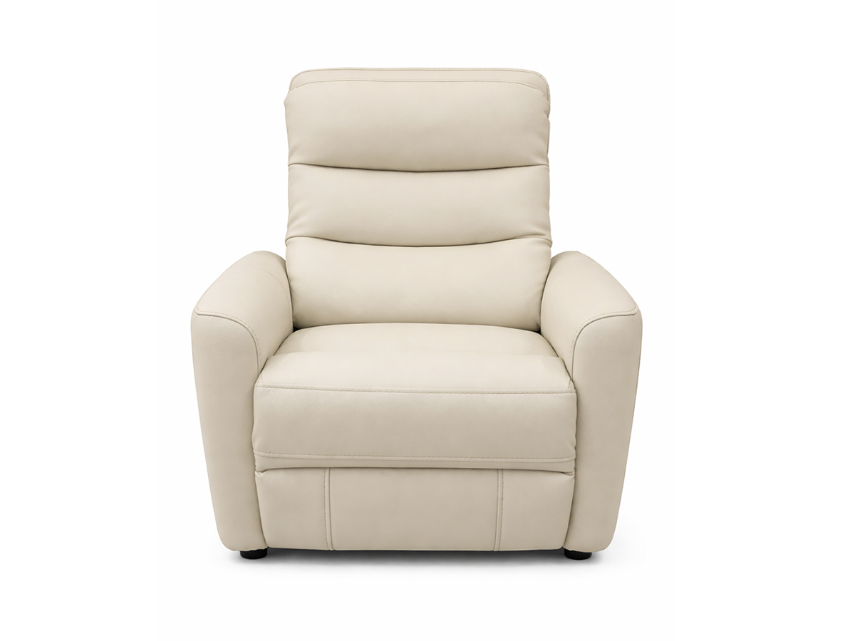 Faux Leather Ivory Power Recliner & Lift Chair