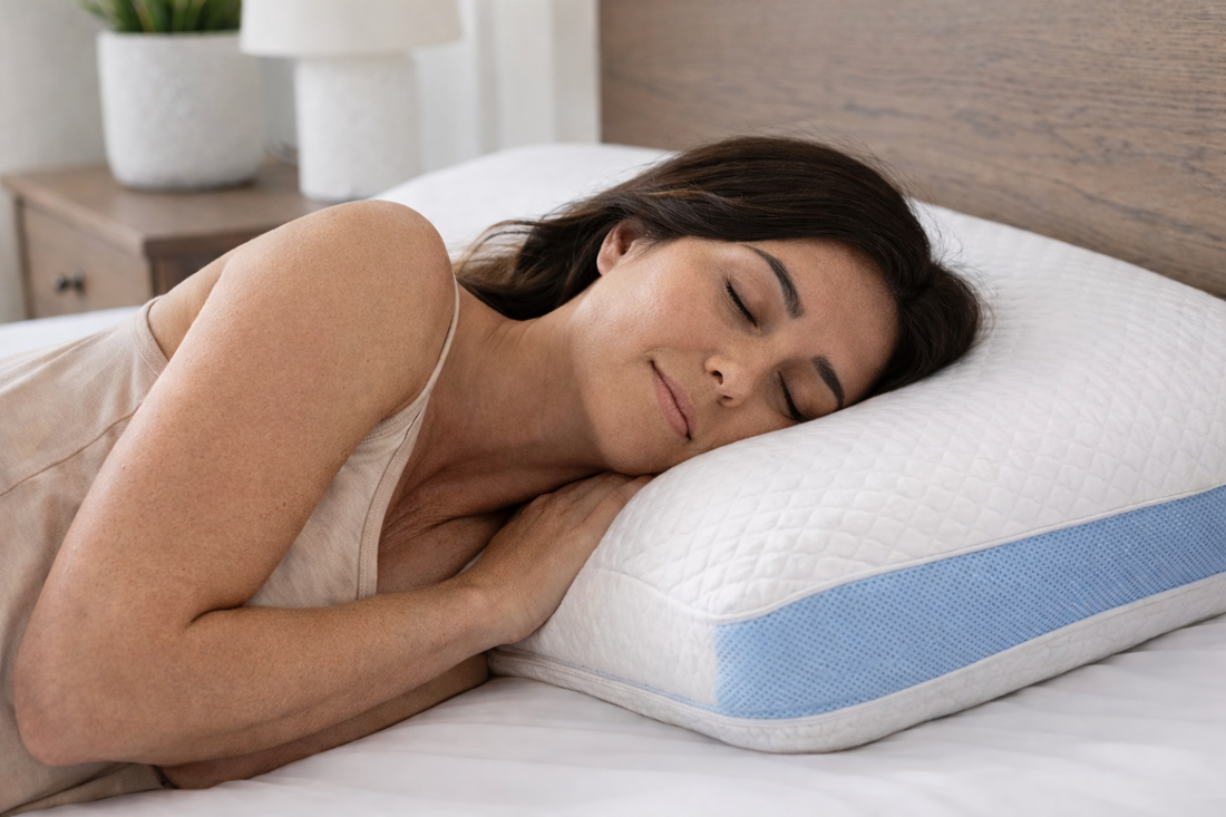 SlumberShield Glaciertex™ Cooling Pillow, White