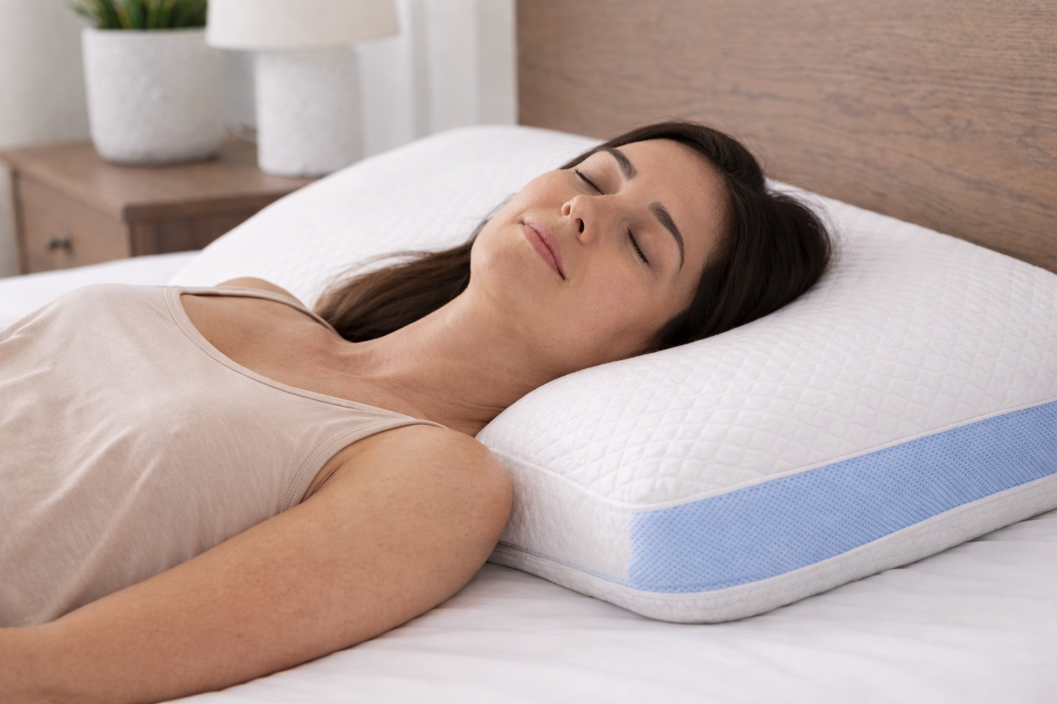 SlumberShield Glaciertex™ Cooling Pillow, White