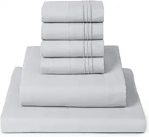 Melanni 6pc Light Gray Full Sheet Set