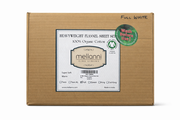 Mellanni Heavyweight Flannel Sheet Set (White, Blue, Gray)