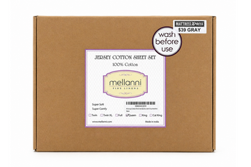 Jersey Cotton Sheet Set – 100% Cotton, Deep Pocket (Queen Only)