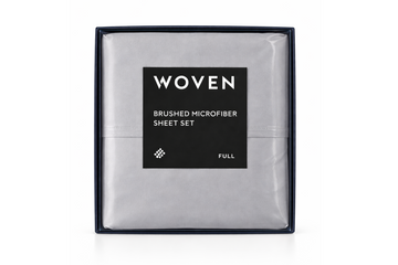 WOVEN Brushed Microfiber Sheet Set – Full, Light Gray
