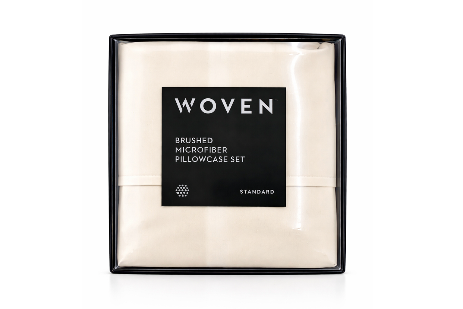 WOVEN Brushed Microfiber Pillowcase Set – Standard, Cream White