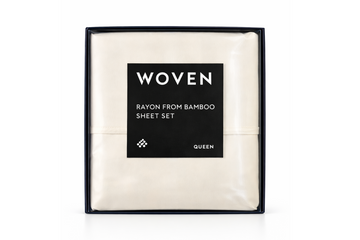 WOVEN Rayon From Bamboo Sheet Set – Queen, Ivory