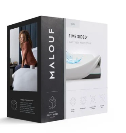 Malouf Five Sided Mattress Protector Twin