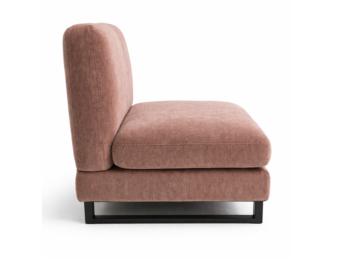 Modulo Modular Armless Accent Chair – Salmon