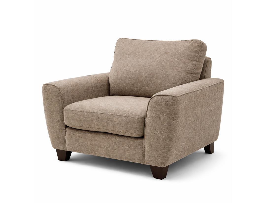 Warm Gray Fabric Arm Chair