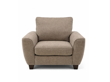 Warm Gray Fabric Arm Chair