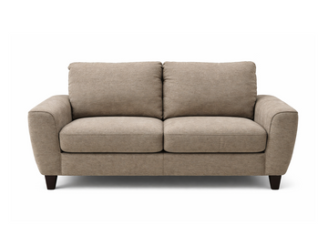 Warm Gray Fabric Loveseat